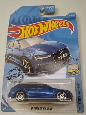 2017 Audi RS6 Avant Hot Wheels Factory Fresh 2/10 Blue Wagon Diecast